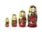 Four Russian nesting dolls