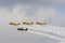 Four Saab 91 Safir trainer aircrafts in formation