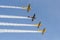 Four Saab 91 Safir trainer aircrafts in formation