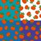 Four Seamless Pattern with Mandarin