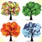 Four seasonal trees