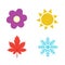 Four seasons icon symbol