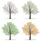 Four seasons trees