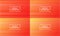four sets of orange, yellow and red horizontal gradient with frame. shiny, simple, blur, modern and colorful