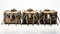 Four Skinny Tarantulas Carrying Wooden Box - Detailed 8k Octane Render