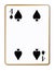 Four Spades Isolated Playing Card