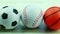 Four sports game balls