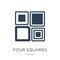 four squares icon in trendy design style. four squares icon isolated on white background. four squares vector icon simple and