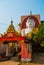 Four statues of sitting Buddhas. Pagoda Kyaikpun Buddha. Bago, Myanmar. Burma.