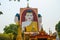 Four statues of sitting Buddhas. Pagoda Kyaikpun Buddha. Bago, Myanmar. Burma.