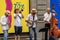 Four street musicians play in Florence downtown - Tuscany Italy