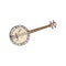 Four string banjo isolated american musical tool