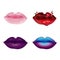 Four styles of make-up lips