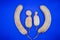 Four tamarind placed beautifully on blue background