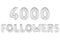 Four thousand followers, chrome grey color