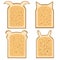 Four toast in the form of animals teddy bear seal dogs hare food for children