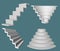 Four type of stairs in 3d