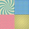 Four types of retro texture and patterns eps10