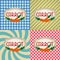 Four types of retro textured labels for carrot eps10