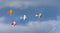 Four Vintage SNCAN Stampe - Vertongen SV-4 Biplanes in flying formation.