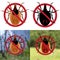 Four Warning sign. Harvest bug on a white background and on a photos . illustration