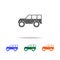 Four wheel drive car. Types of cars Elements in multi colored icons for mobile concept and web apps. Icons for website design and