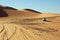 Four wheel drive car in Ubari Sand Sea, Libya