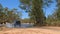 Four wheel driving at a dirt road in the outback in Australia