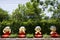 Four wise novices statue for thai people and foreign travelers visit travel in garden park of Wat Don Khanak temple at