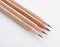 Four wooden pencils