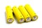 Four yellow alkaline batteries