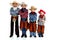 Four young cowboy brothers standing with arms fold