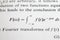 The Fourier transform formula