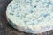 Fourme Ambert semi-hard French blue cheese made from raw cow milk