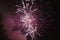 Fourth of July celebration with fireworks exploding, Independence Day, Ojai, California