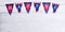 Fourth of July holiday banner on white wooden boards