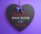 Fourth of July, USA America holiday, celebration message on heart shape blackboard