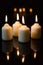 Fourth sunday in advent, candles with black background