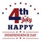 Fourthofjulyindependencedaylabel. Vector illustration decorative design