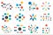 Fowcharts schemes, diagrams. Mega set. Simply color editable.