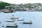 Fowey, Cornwall, England Looking across the river to the town of Polruan