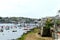 Fowey, Cornwall, England Looking across the river to the town of Polruan