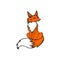 Fox Amusing cartoon character logo vector