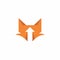 Fox Arrow Logo Simple. Fox Icon. Growth Fox