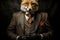 Fox businessman in costume, anthropomorphic animals