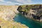 Fox Cove Cornwall coast between Treyarnon and Porthcothan with clear turquoise blue sea