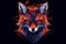 Fox face fiery spring. Generate Ai