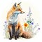 The Fox and the Flowers Whimsical Encounter - Generative AI