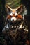 A fox that is a futuristic robot machine of the future world. Wildlife Animals. Illustration, Generative AI