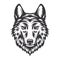 fox head design lineart. Farm Animal. wolf logos or icons. vector illustration